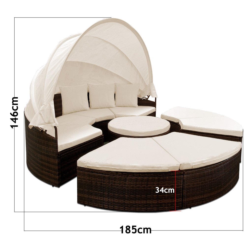 Sonneninsel Lounge braun